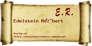 Edelstein Róbert névjegykártya